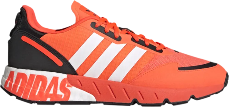 Adidas ZX 1K Boost 'Bold Logo Graphic - Solar Red' Sneakers, Red