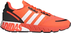 Adidas ZX 1K Boost 'Bold Logo Graphic - Solar Red' Sneakers, Red