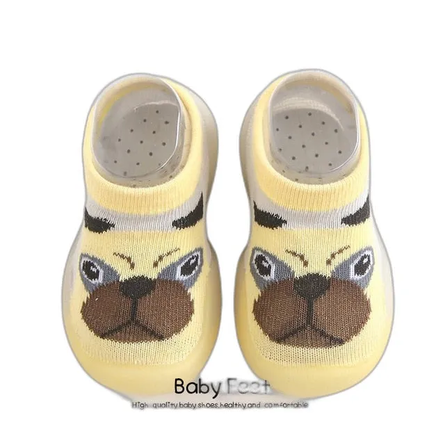 Animal Sock Shoes - Yellow Dog