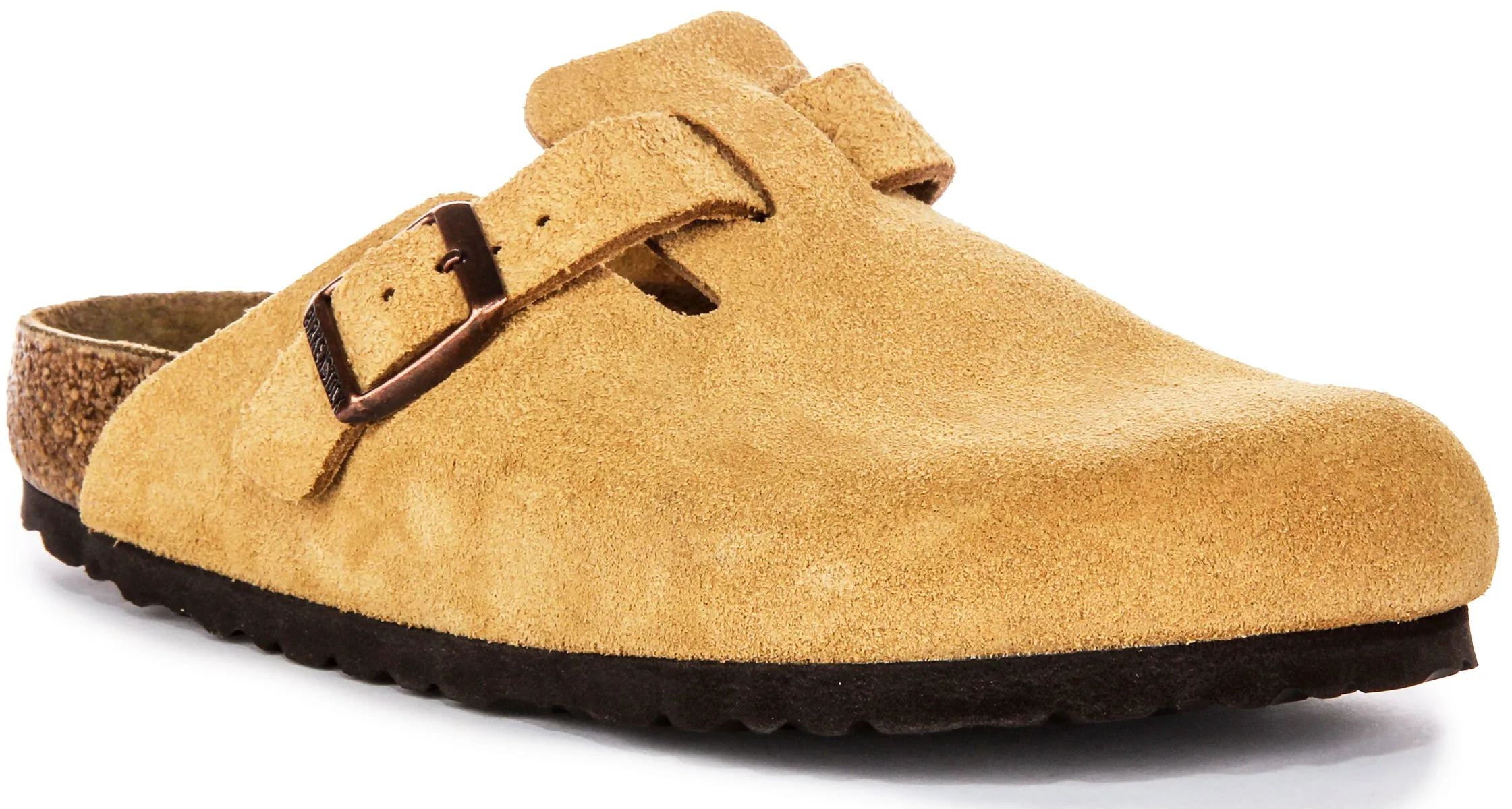 Birkenstock Boston Bs In Lattee | Regular Fit