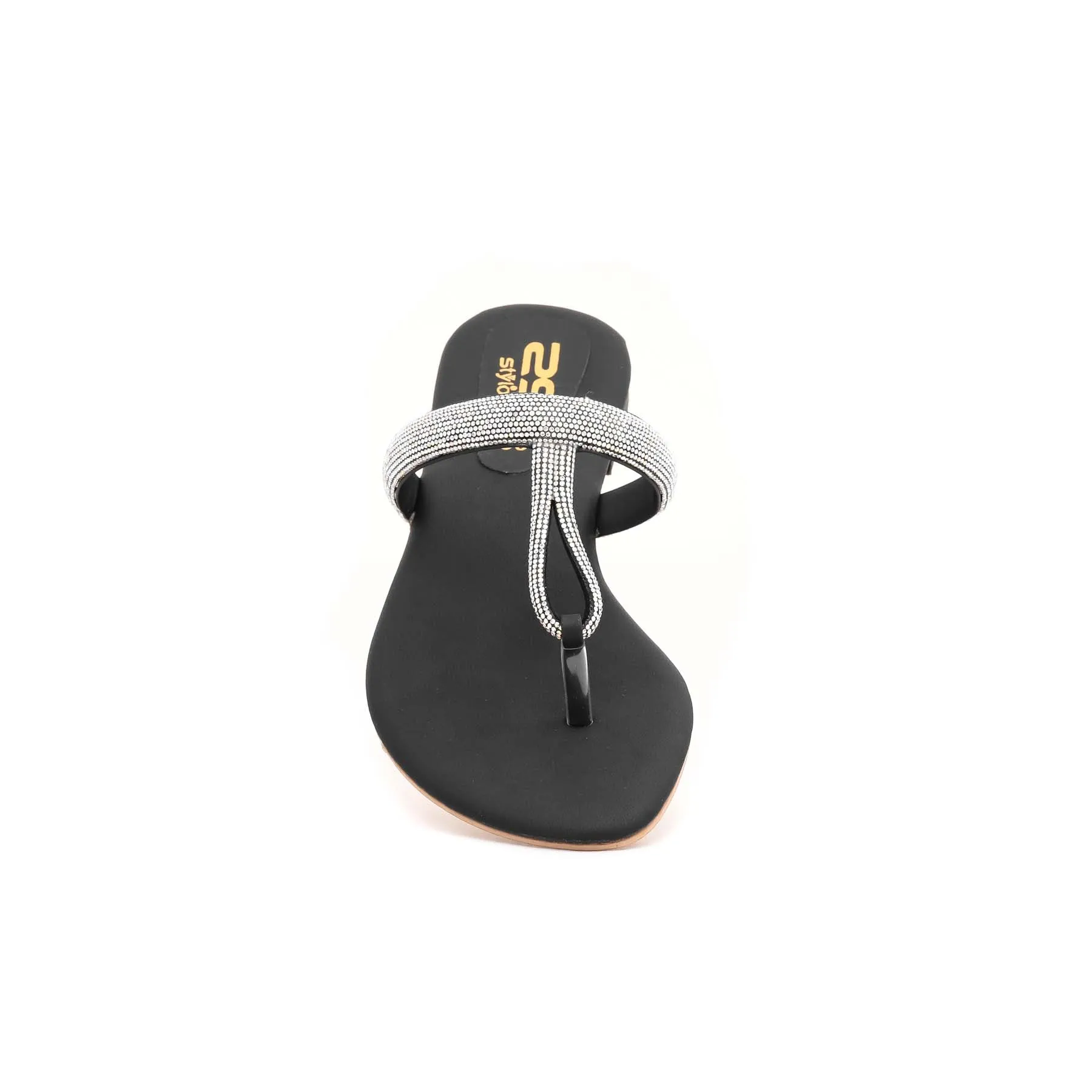 Black Fancy Chappal FN0646