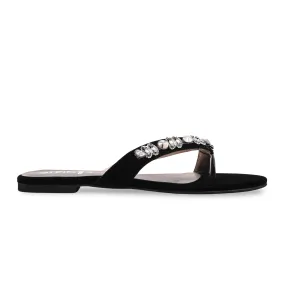 Black Fancy Chappal FN0704