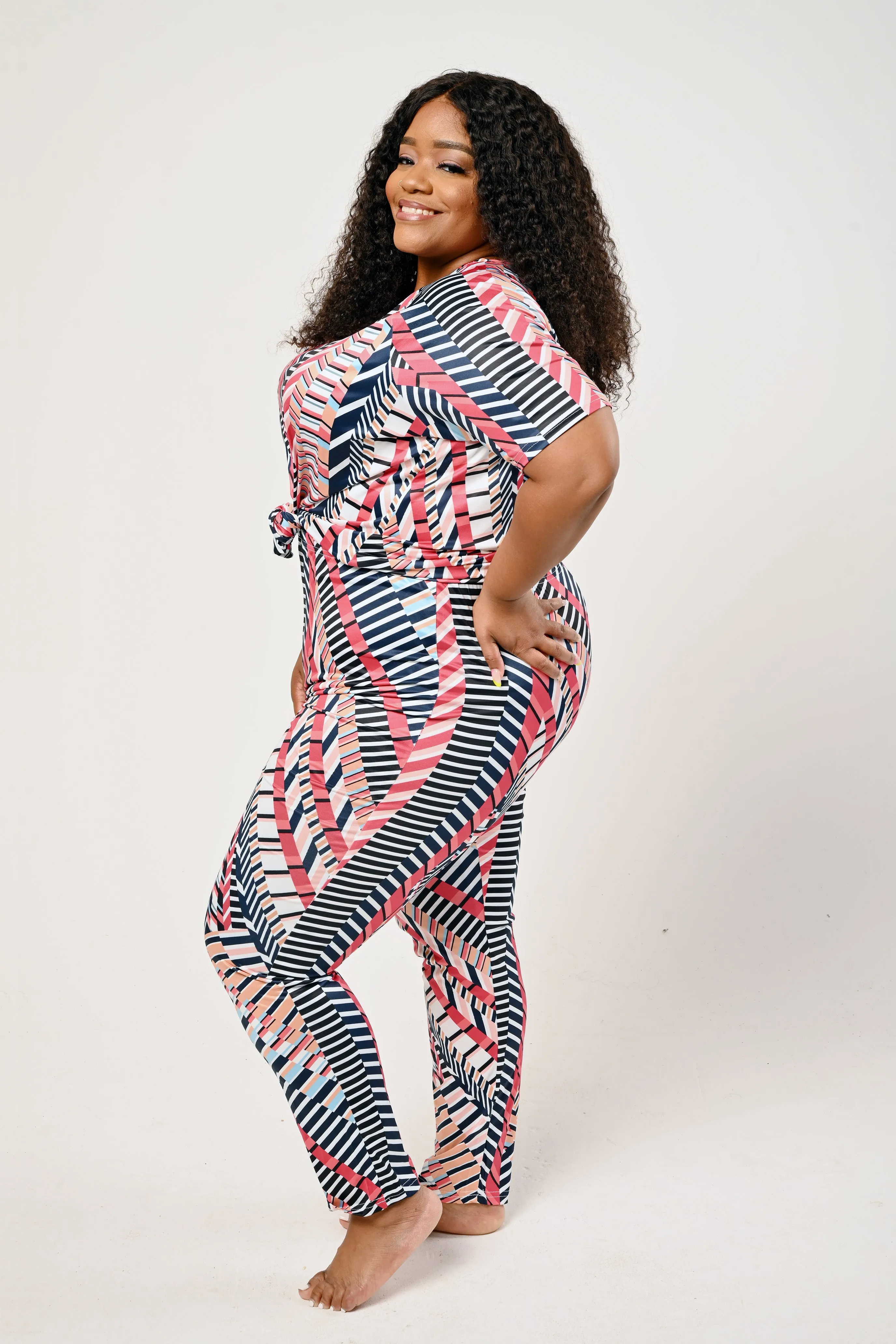 Bold Abstract Pants Set