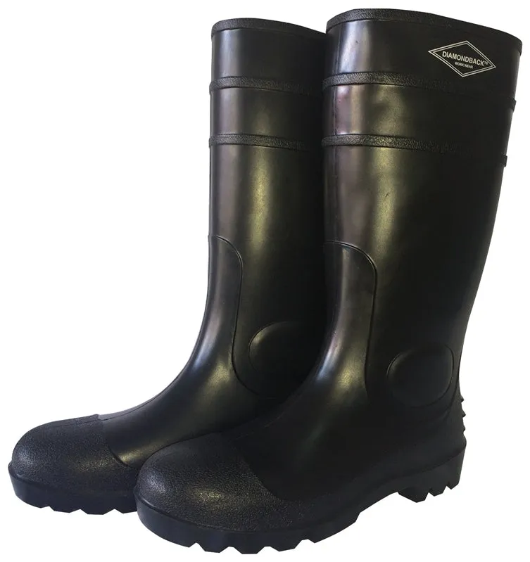 Boot Knee Pvc Matt Blk Size 16