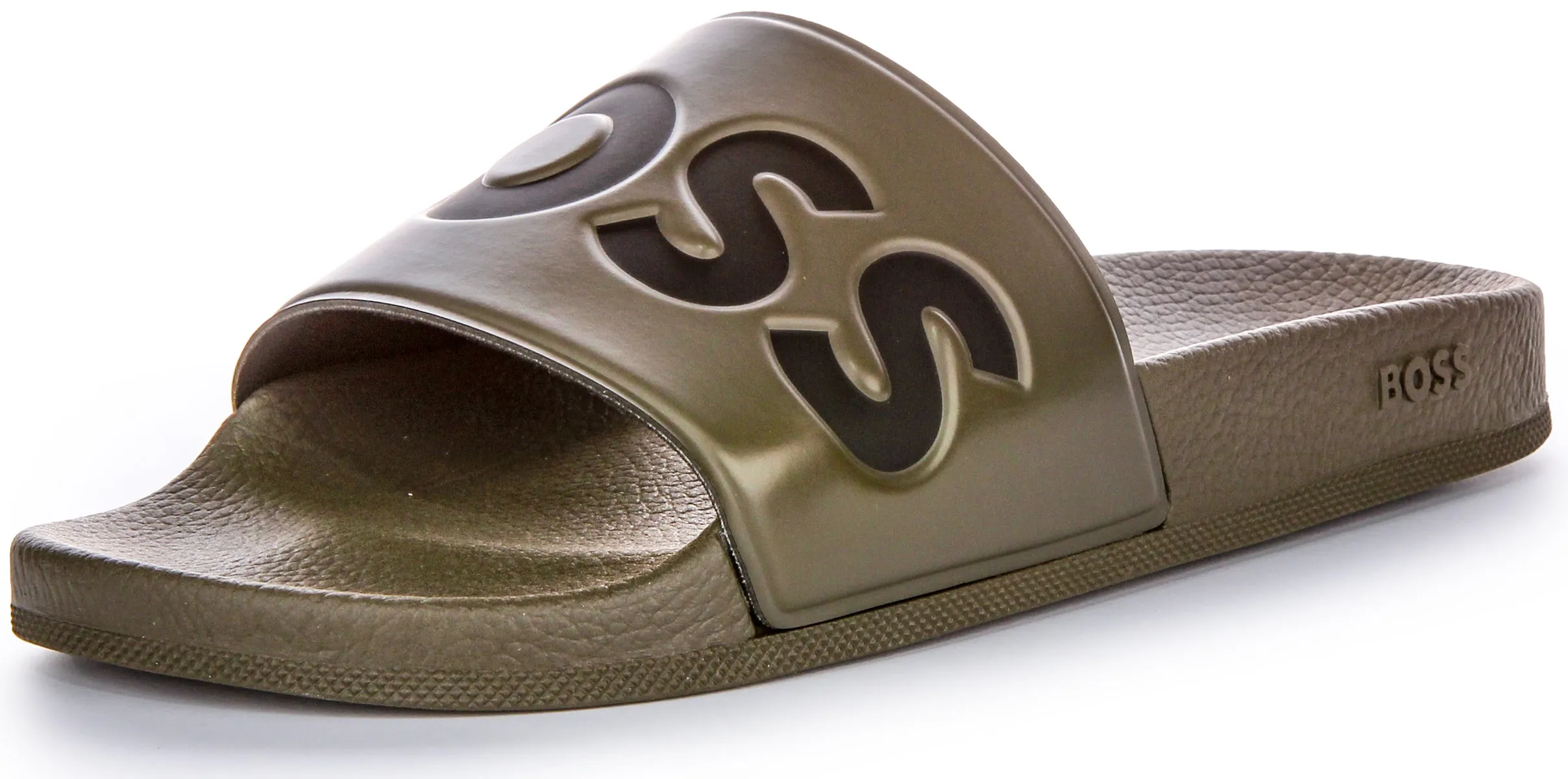 Boss Aryeh Slide In Olive Green For Men