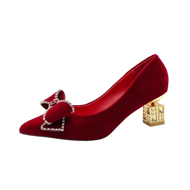 Boxed In- The Caged Box Heel Tapestry Shoes