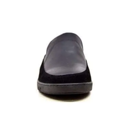 British Walkers Norwich Bally Style Men's Black Suede and Leather Slip Ons