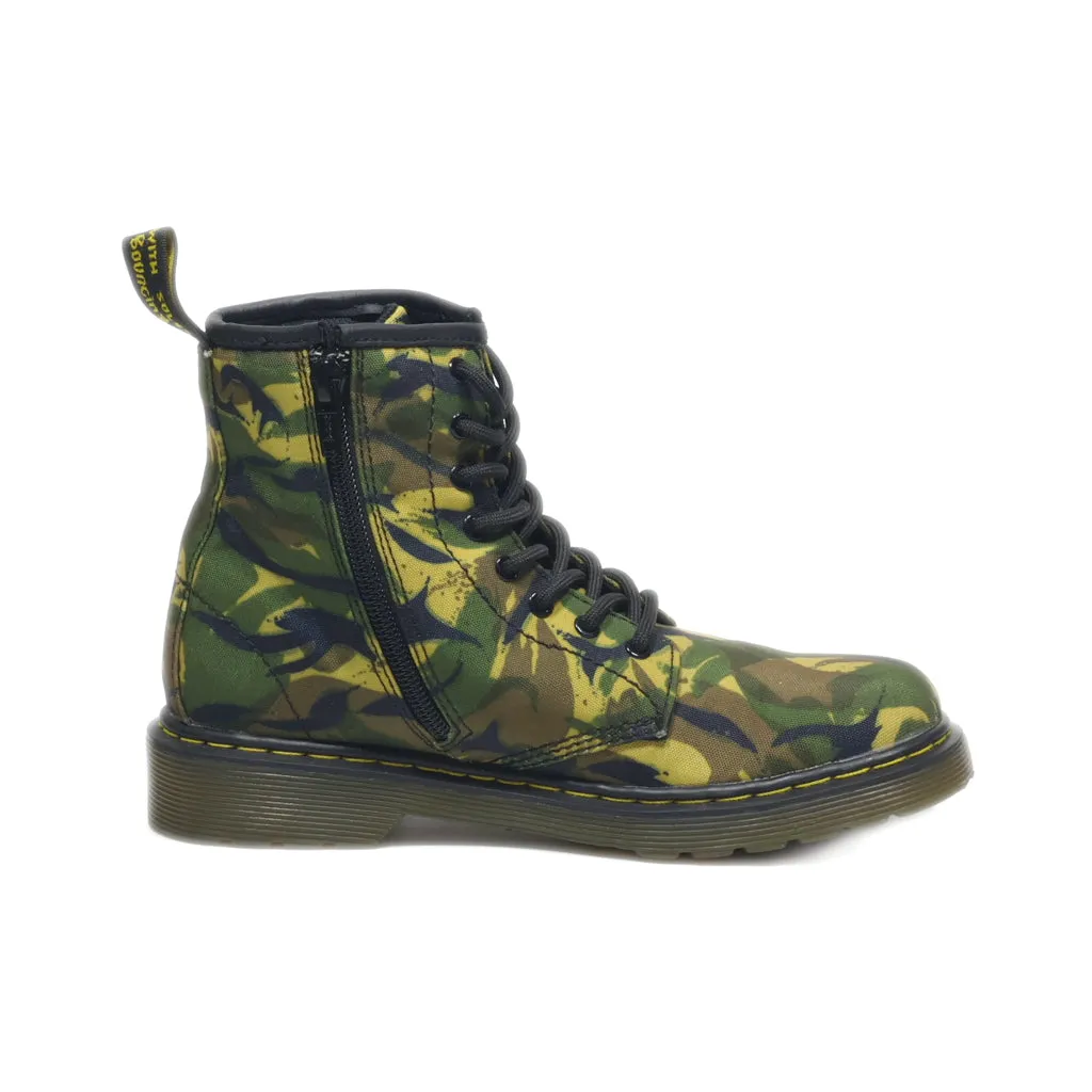 Dr. Martens Ankle Boots Canvas Green Colour For Kids