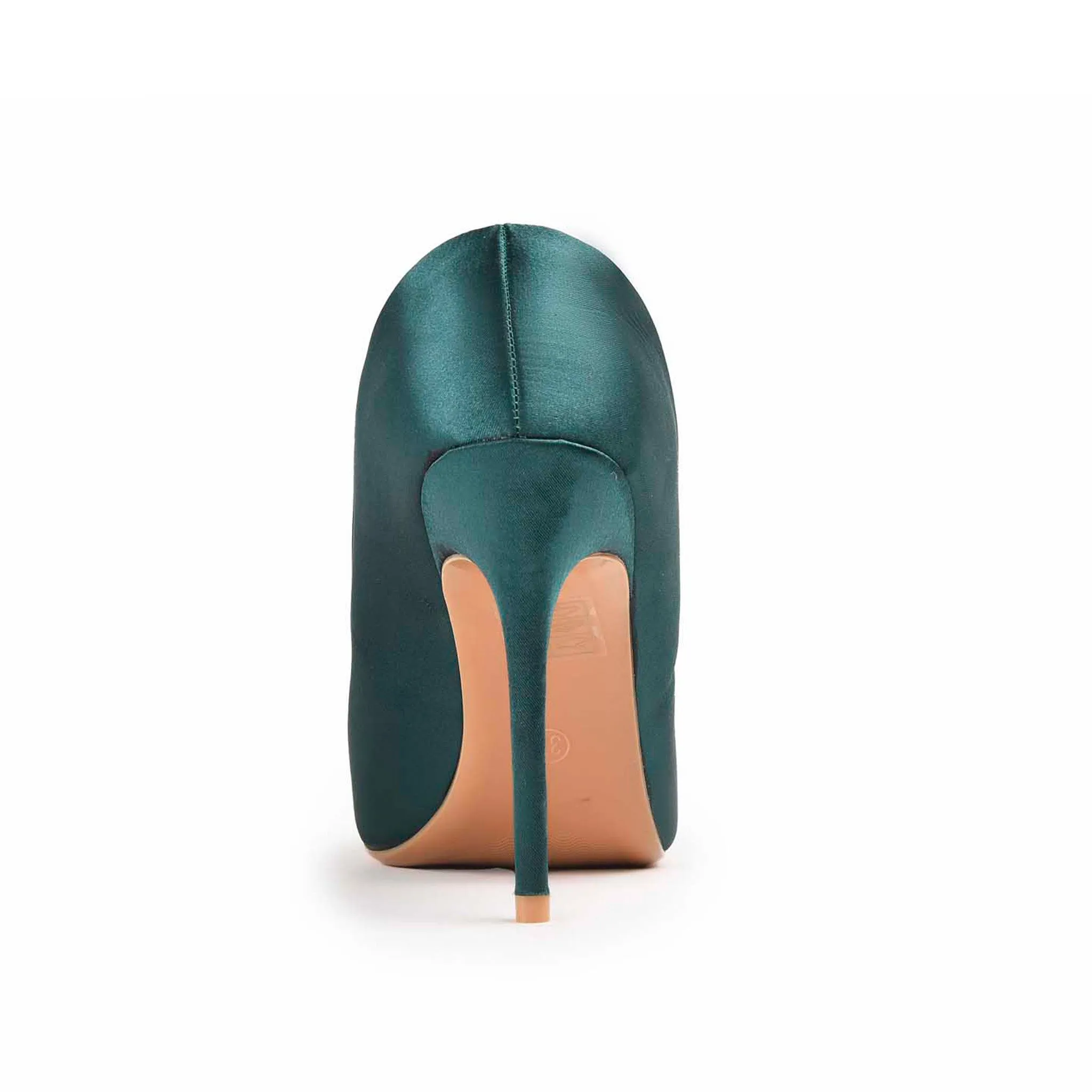 Elegant Teal Satin High Heel Pumps | 471M-K