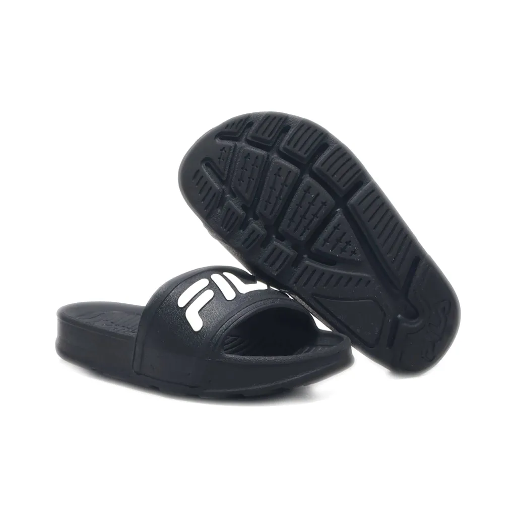 Fila Drifter Flat Sandals Rubber Black Colour For Kids