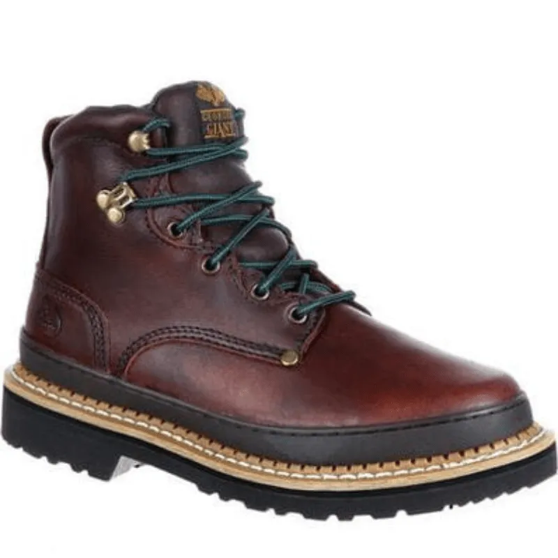 Georgia Boot Men's Oxblood Giant Steel Toe Lace-Up Work Boots G6374