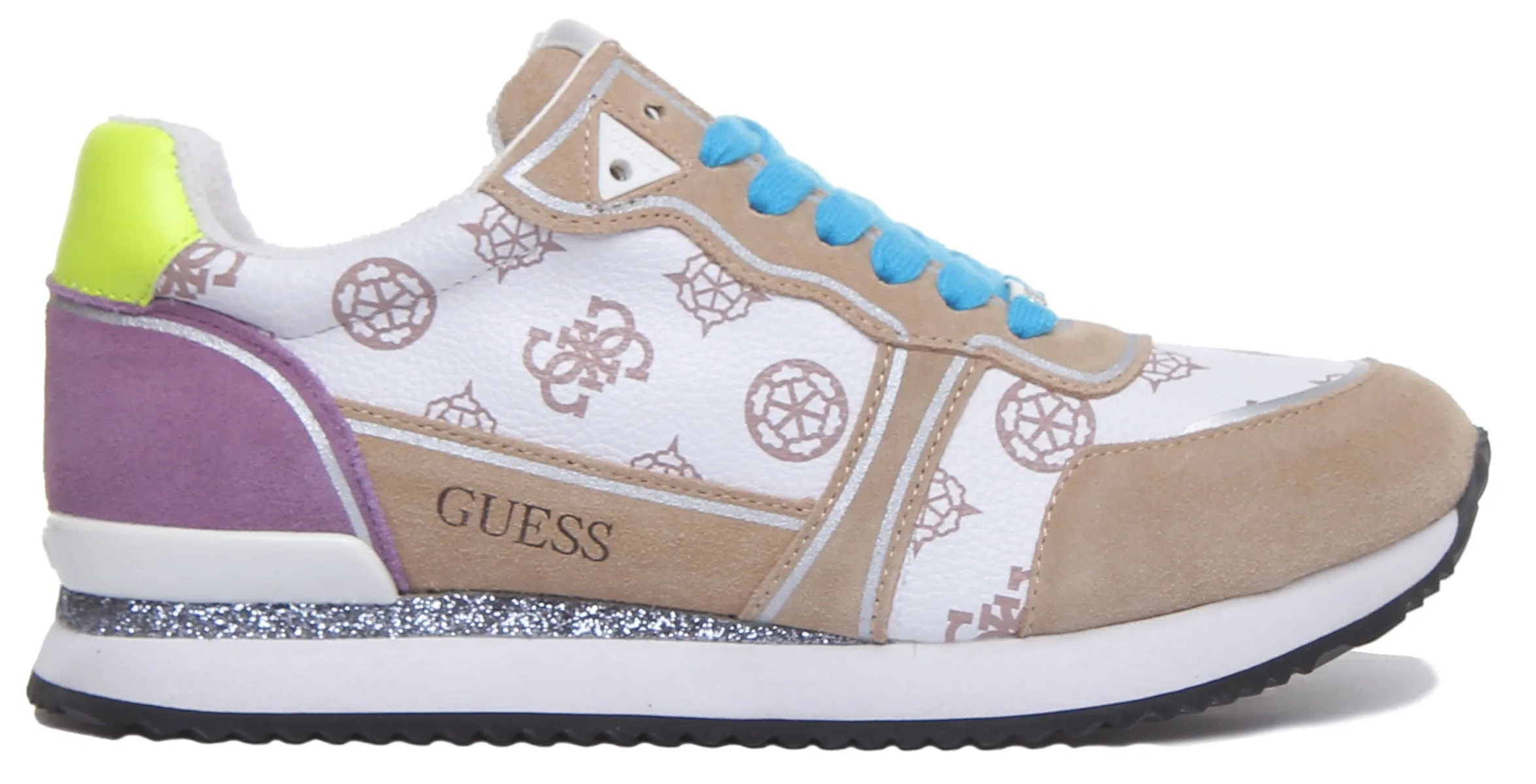 Guess Fl7Agofal12 In White Beige For Women