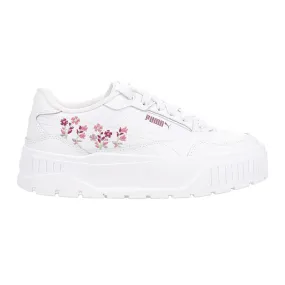 Karmen II Idol Novelty Embroidered Floral Lace Up Sneakers