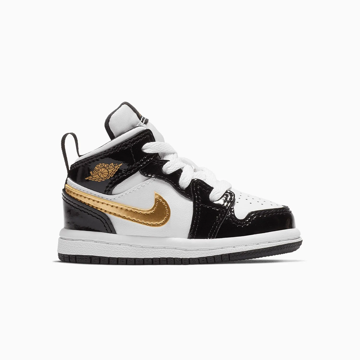 Kid's  Air Jordan 1 Mid SE Patent "Black Gold" Toddlers