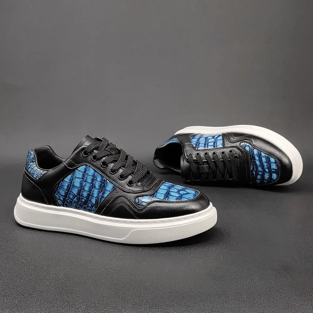 Men Stylish Casual Leather Court Sneakers