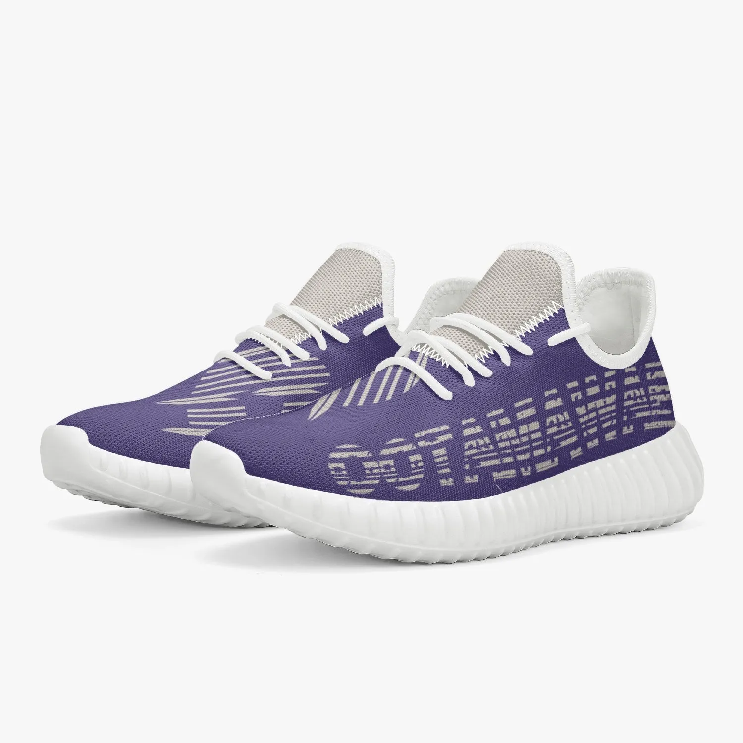 Mesh Knit Sneakers - Purple /Black