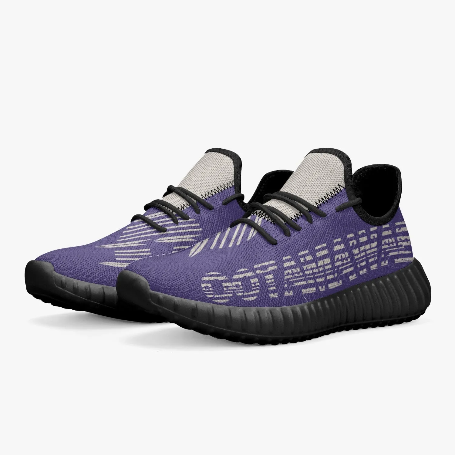 Mesh Knit Sneakers - Purple /Black