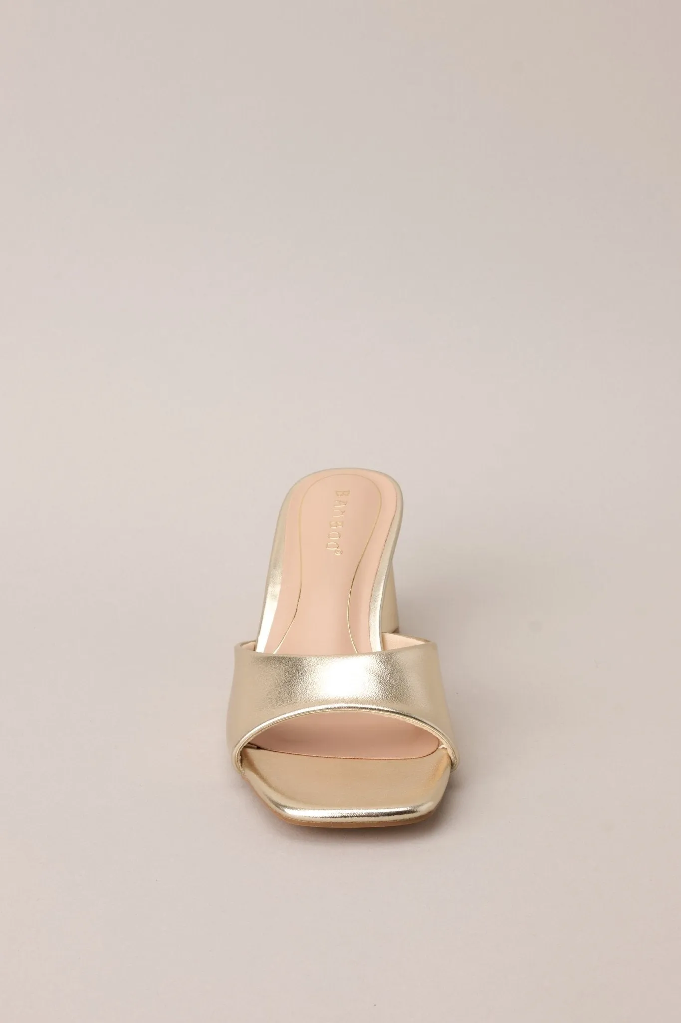 My Own Pace Gold Block Heels