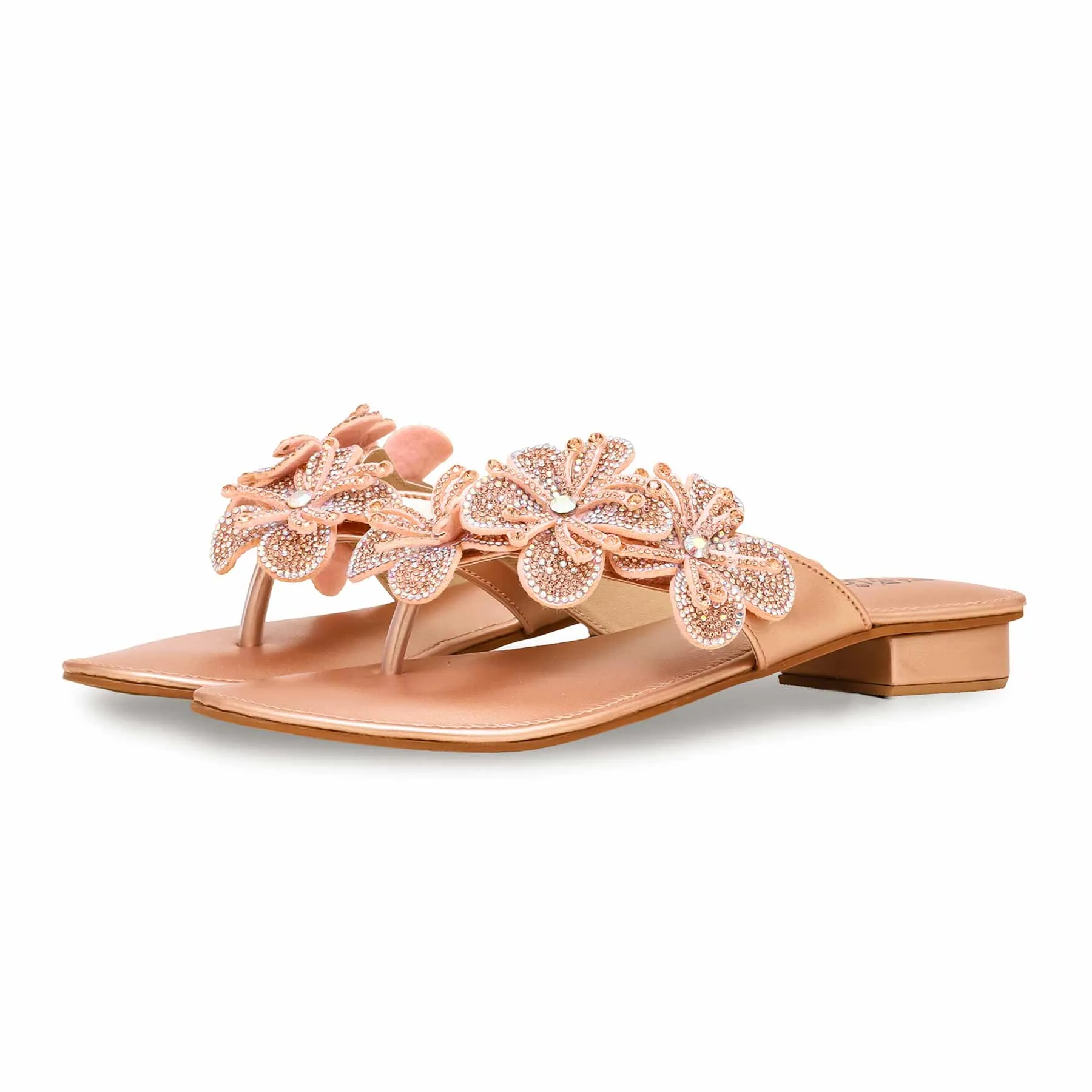 Peach Fancy Chappal FN0748