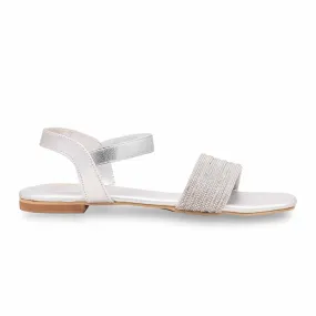 Silver Fancy Sandal FN6014