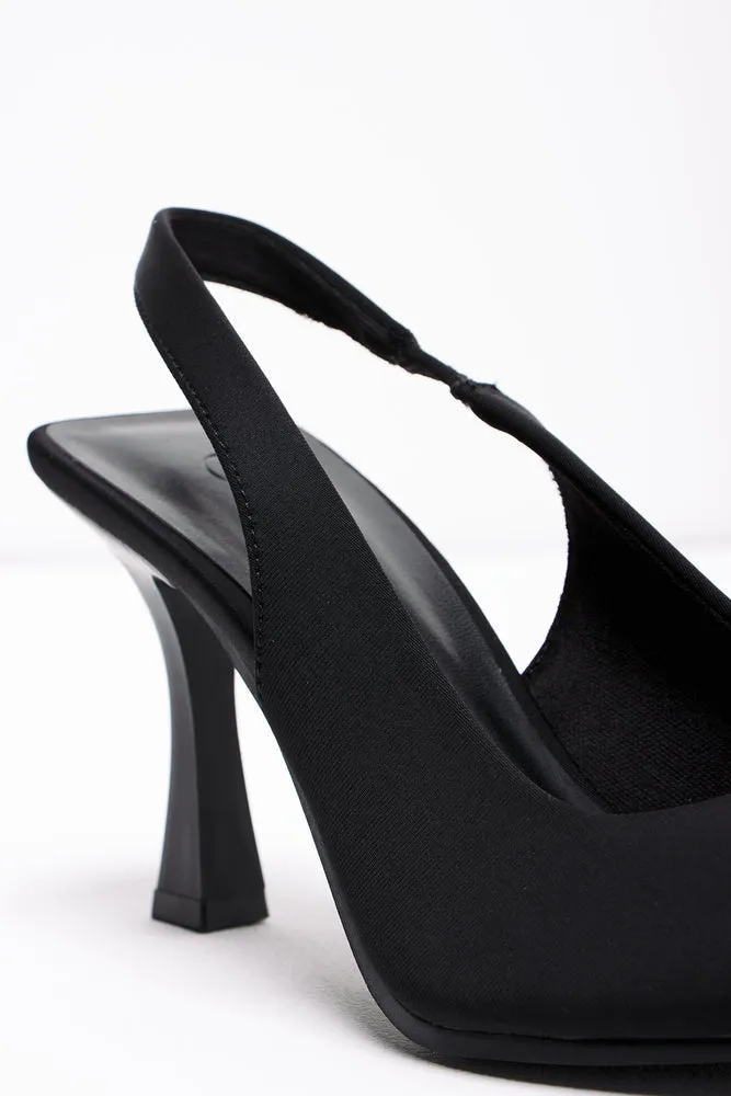 Slingback Court Shoe Black