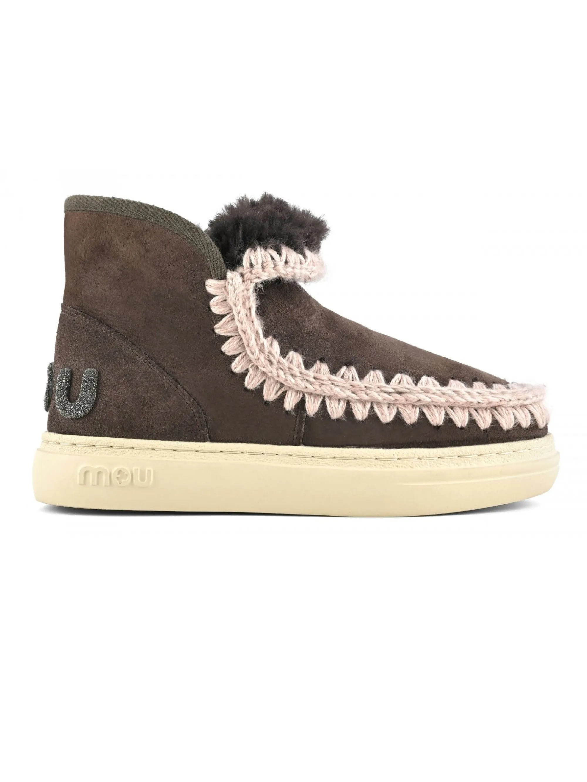 Stivaletto in Montone Sneakers Bold Glitter Mocha