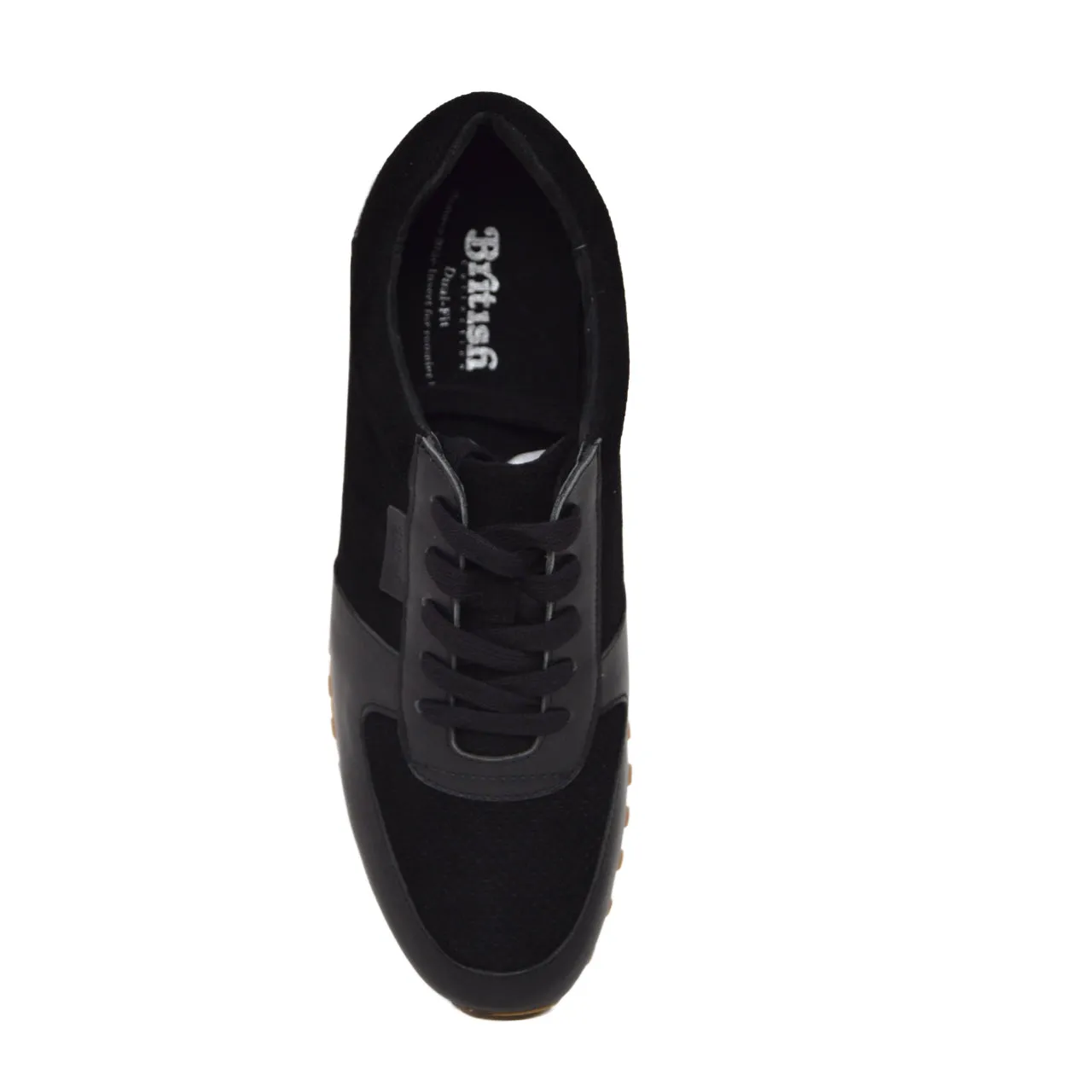 Surrey Black Leather and Suede Sneakers - Stylish and Comfortable