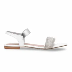 White Fancy Sandal FN6002