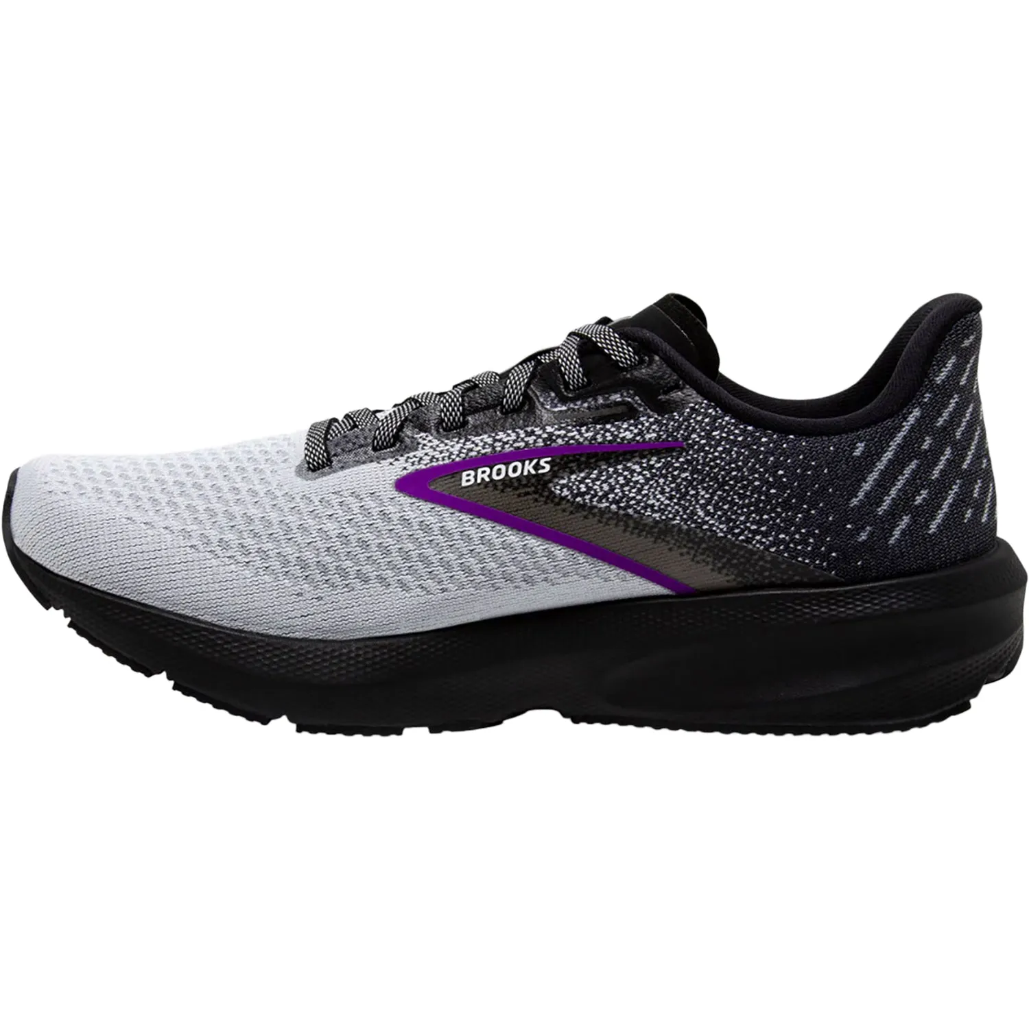 Women's Brooks Launch 10 Black/White/Violet Mesh