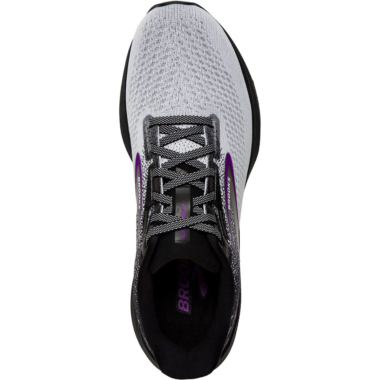 Women's Brooks Launch 10 Black/White/Violet Mesh