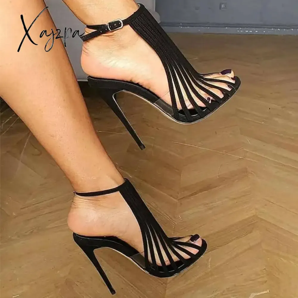 Xajzpa - Women Elegant Heels Party Adjustable Buckle Stiletto Heels Sandals