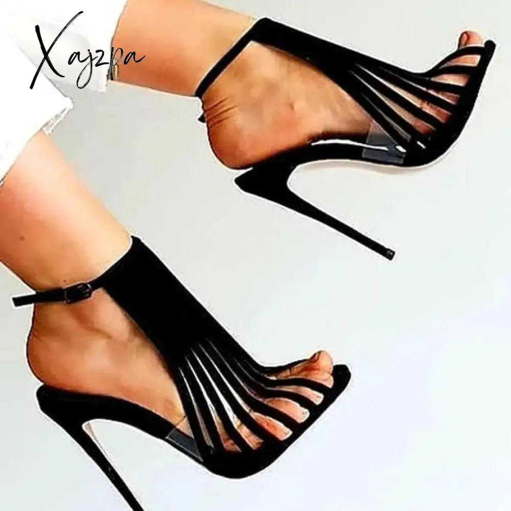 Xajzpa - Women Elegant Heels Party Adjustable Buckle Stiletto Heels Sandals