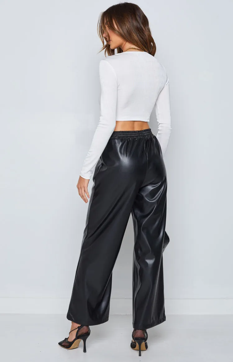 Zarah Black PU Pants